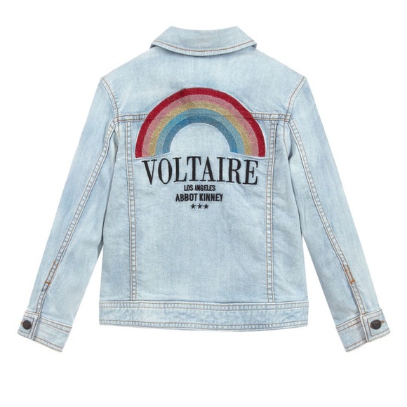 Zadig and Voltaire Jeans Jacket Girls Size 10 Years - Picture 2 of 2